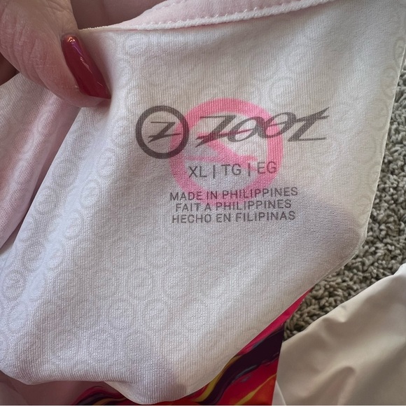 Zoot 78 Ironman Running Shirt Women's Size XL Dry Fit Hot Pink White Des… - Picture 3 of 7